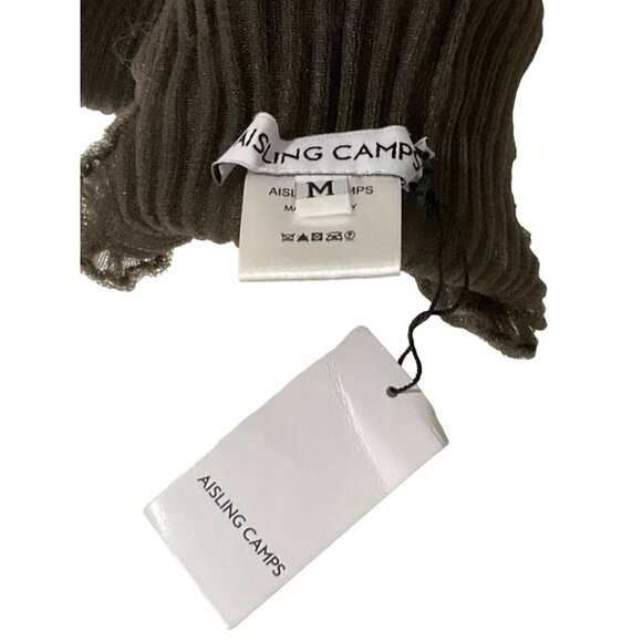 Aisling Camps Modern Mist Turtle Neck Top in Smoke Medium New Womens Blouse - Picture 10 of 17